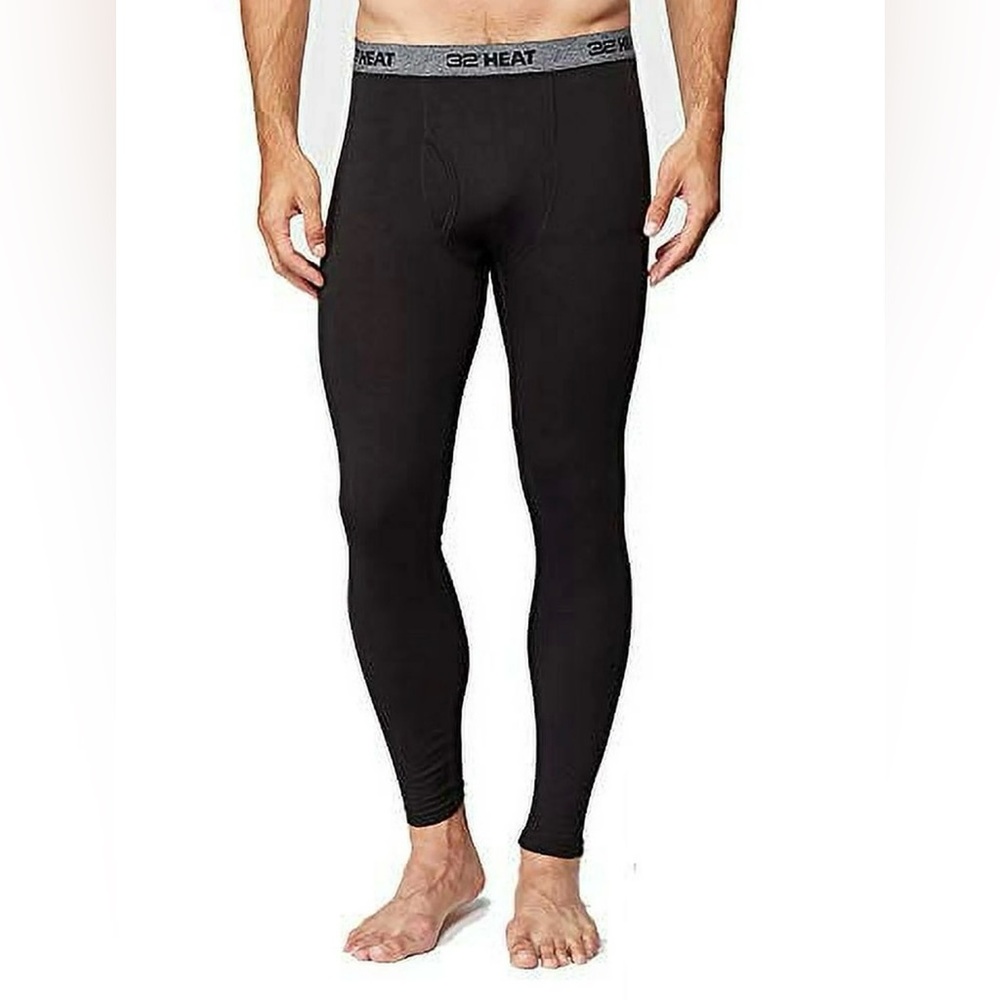 32 Degrees Men's Black/Gray Baselayer Thermal/Lounge Pants